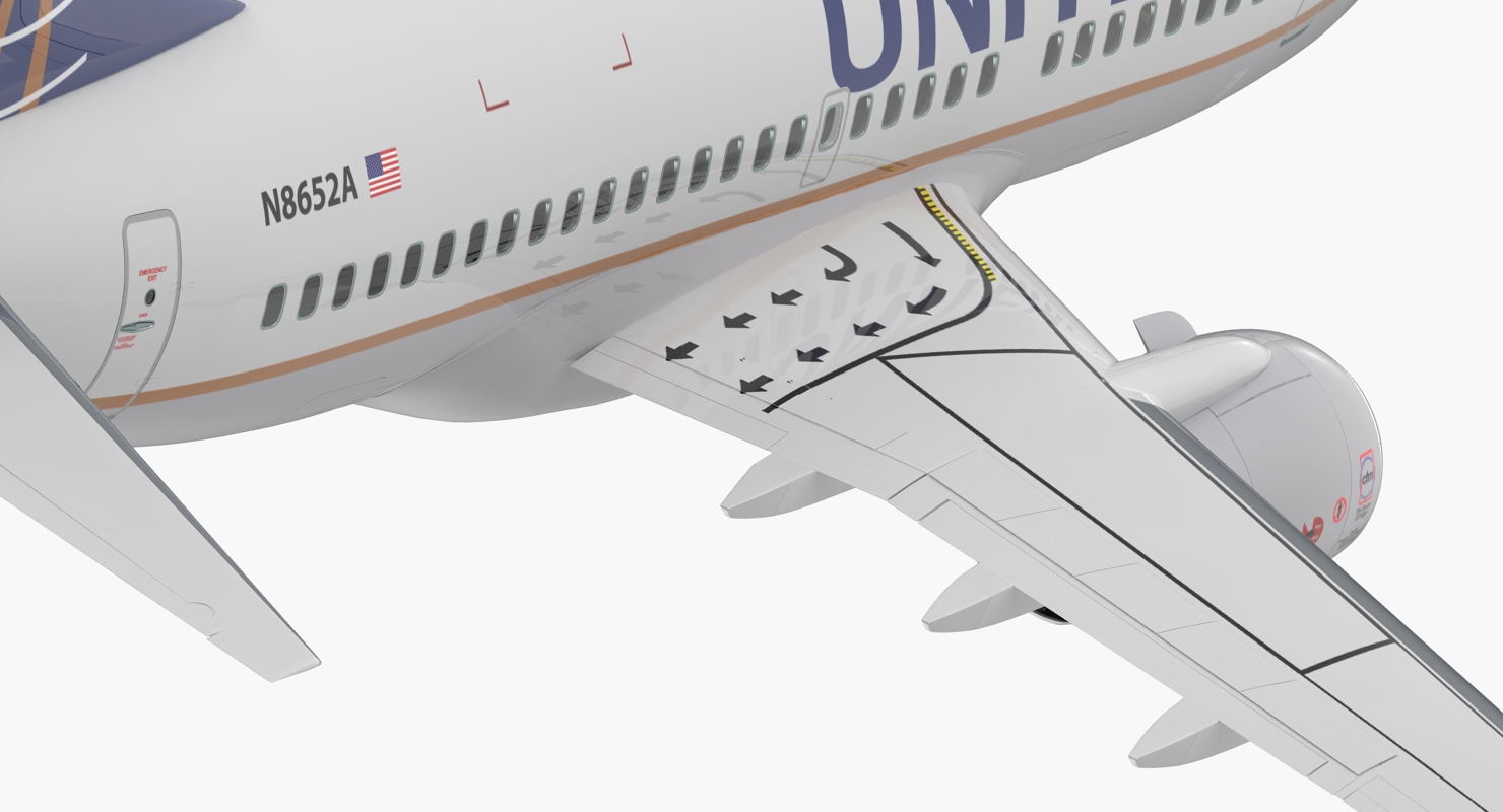 3D model Boeing 737 600 United Airlines