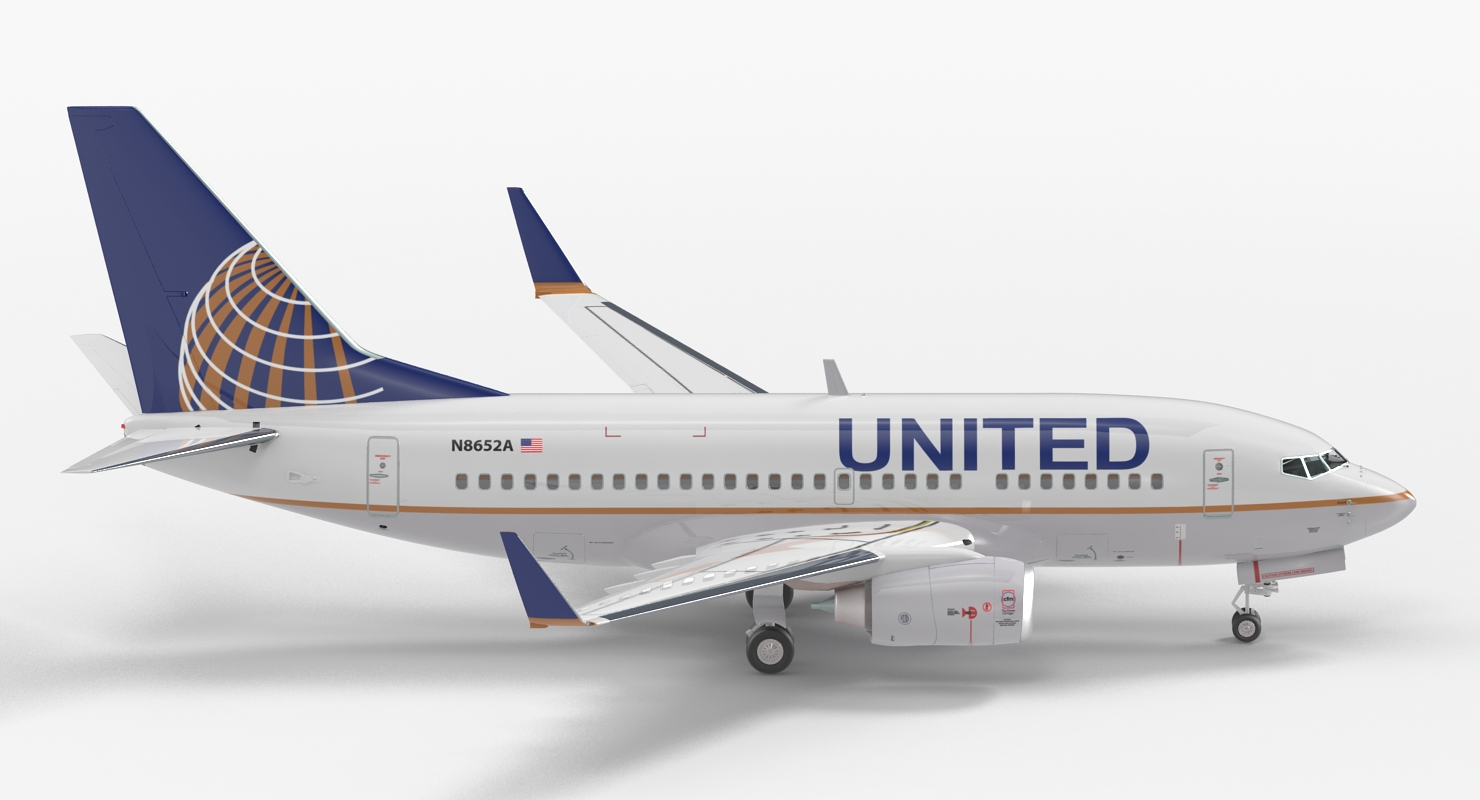 3D model Boeing 737 600 United Airlines
