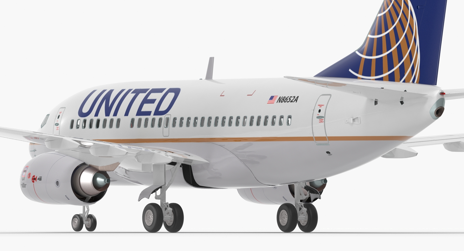3D model Boeing 737 600 United Airlines