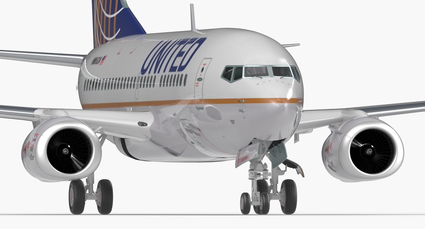 3D model Boeing 737 600 United Airlines