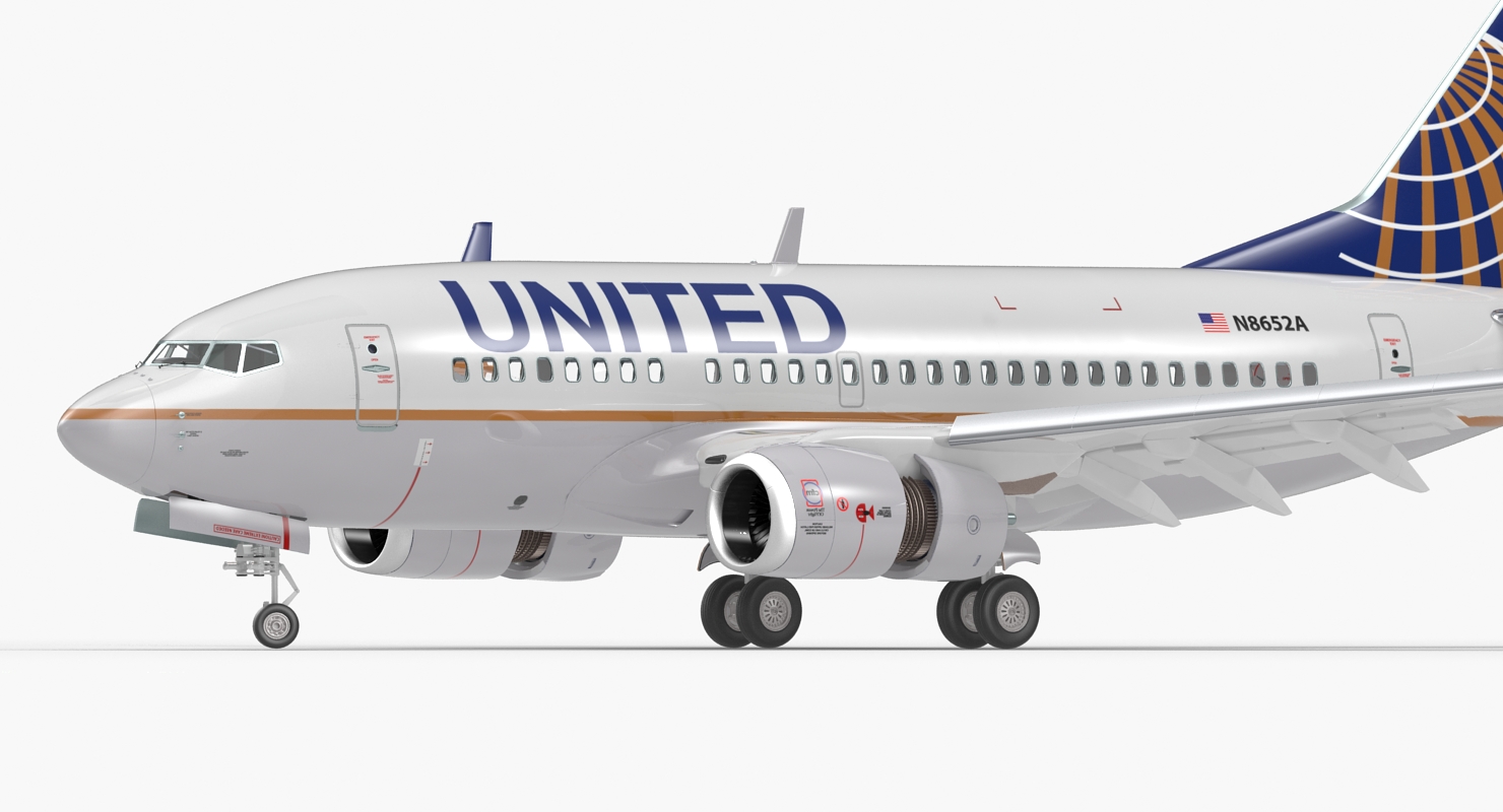 3D model Boeing 737 600 United Airlines