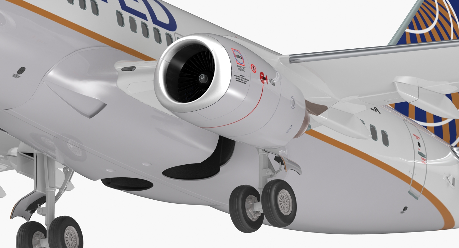 3D model Boeing 737 600 United Airlines