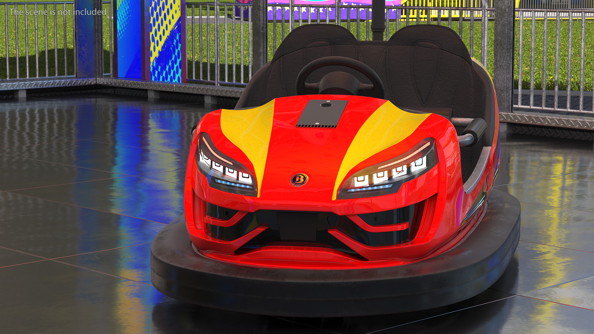 Bumper Cars Bertazzon Pavilion Platform 3D model