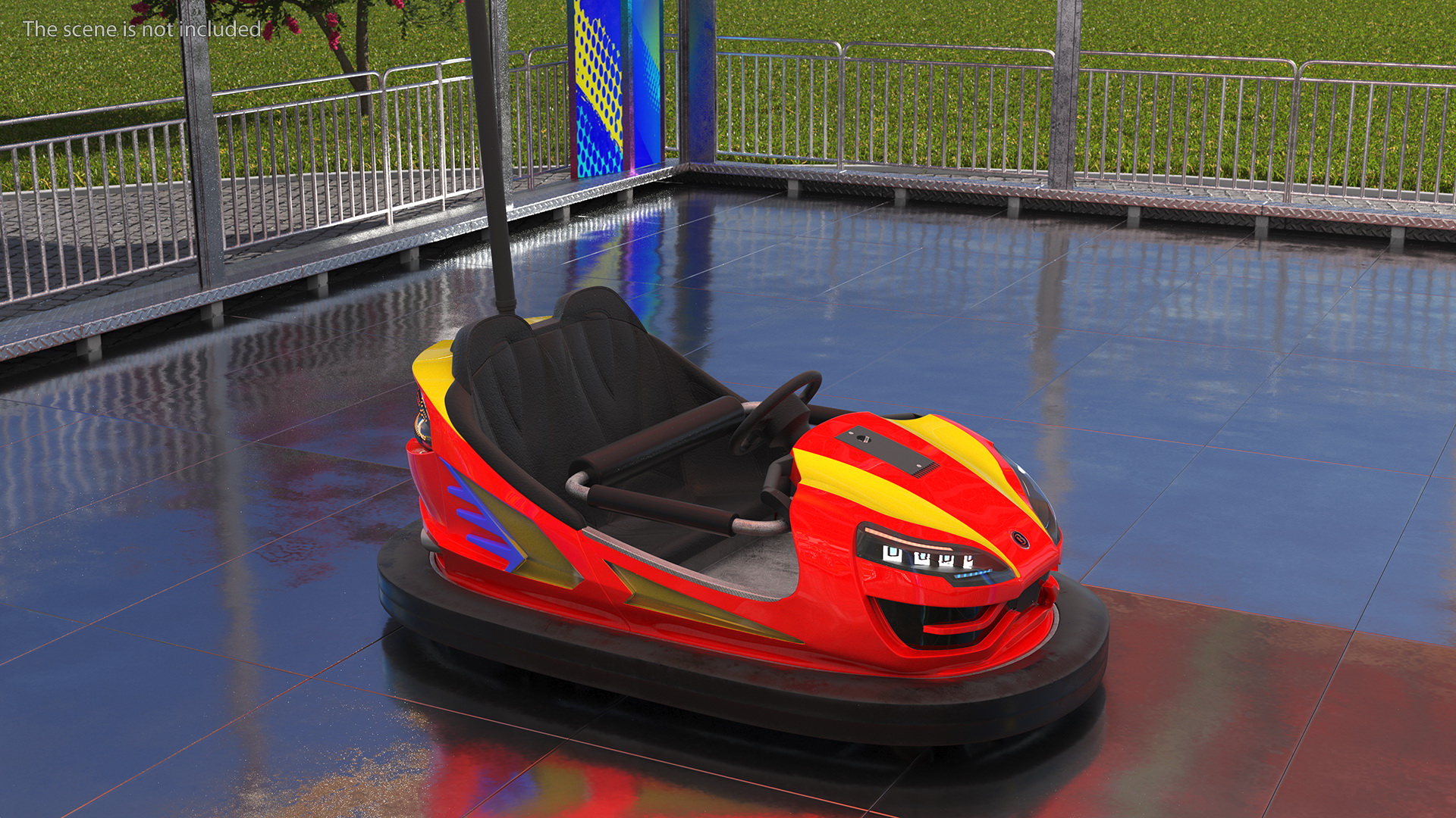 Bumper Cars Bertazzon Pavilion Platform 3D model