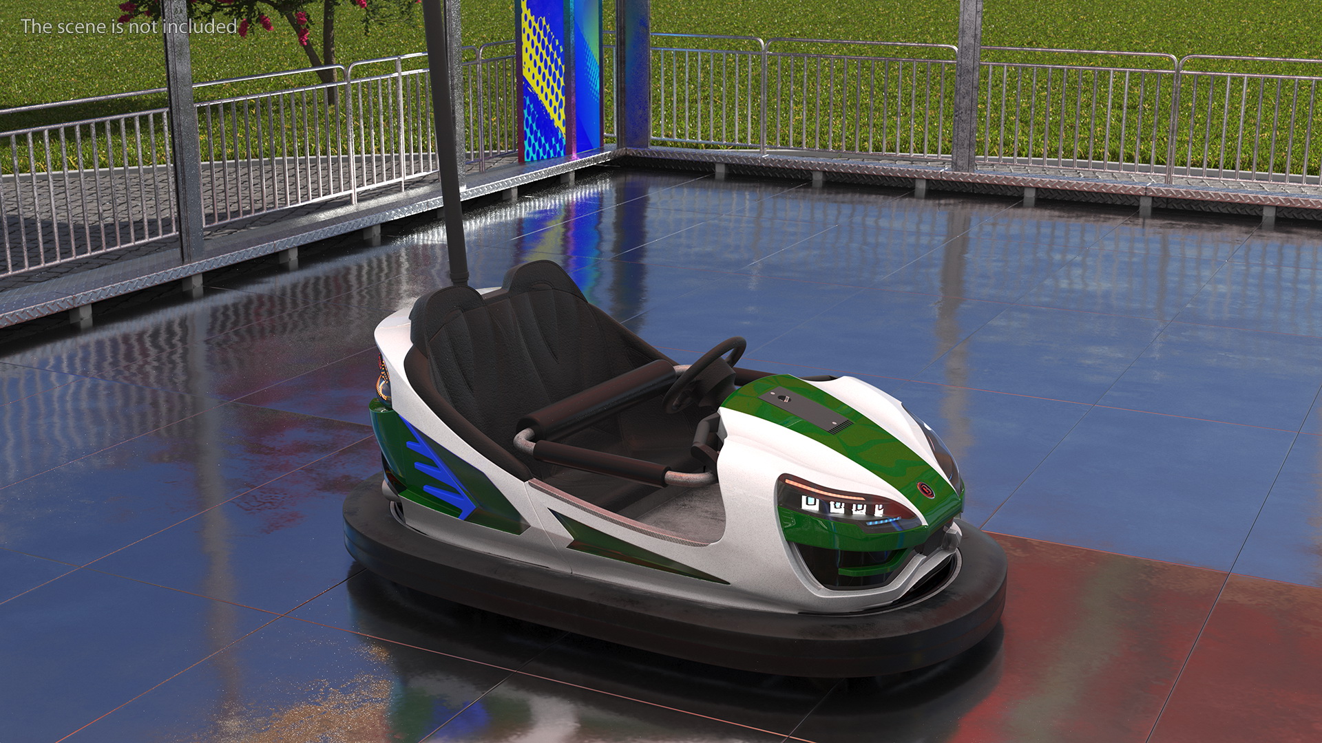 Bumper Cars Bertazzon Pavilion Platform 3D model
