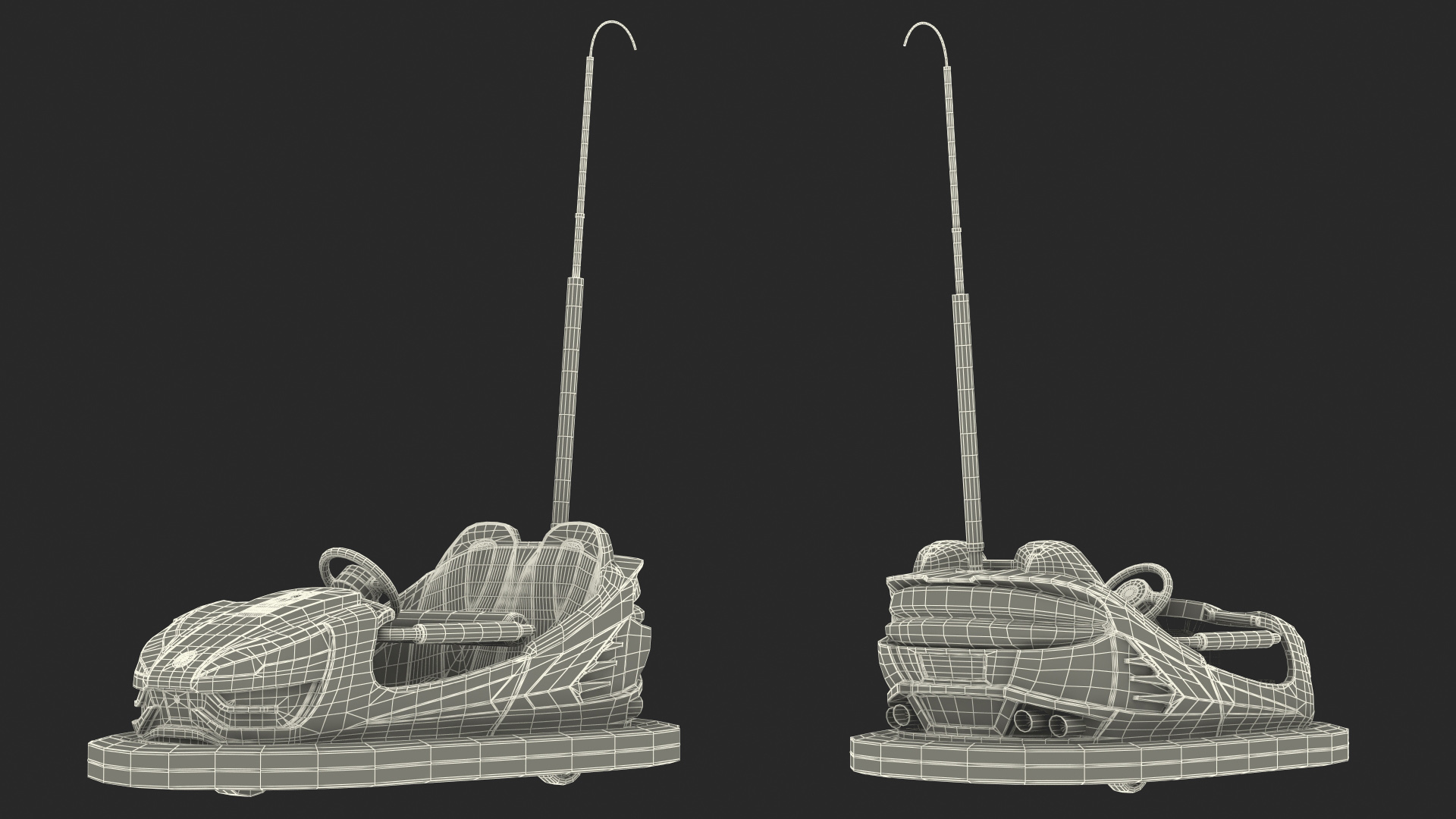 Bumper Cars Bertazzon Pavilion Platform 3D model