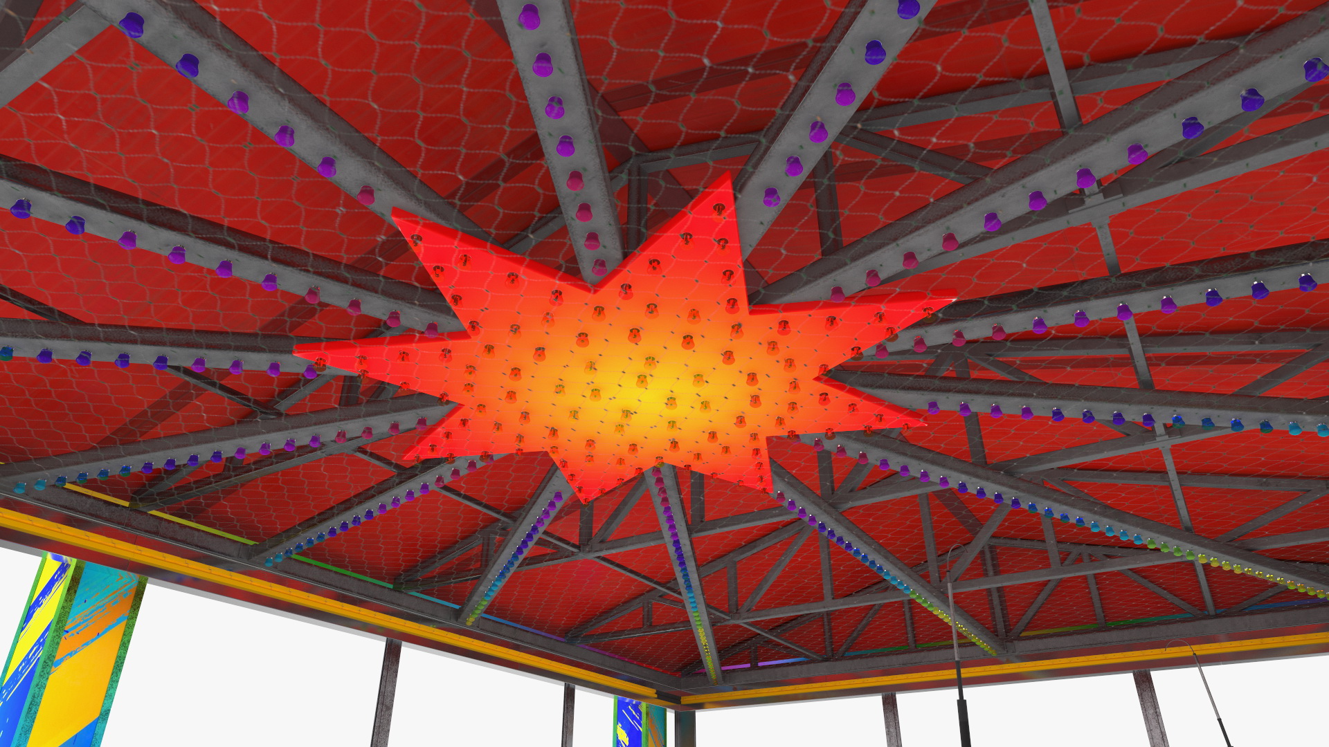 Bumper Cars Bertazzon Pavilion Platform 3D model