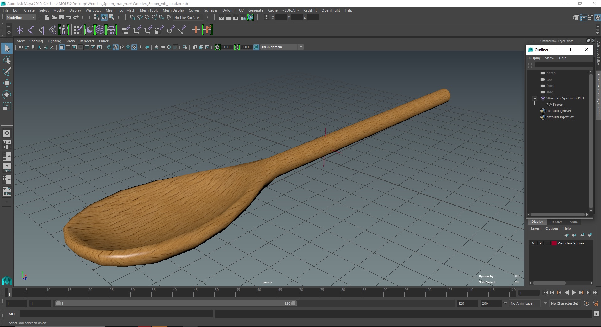 Wooden Spoon 3D
