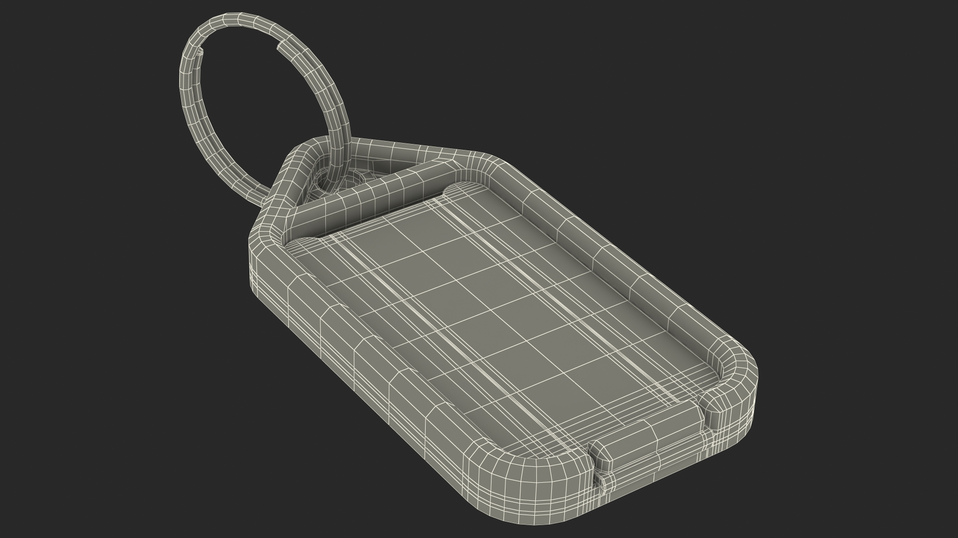 3D Clear Plastic Key Tag with Flap Open
