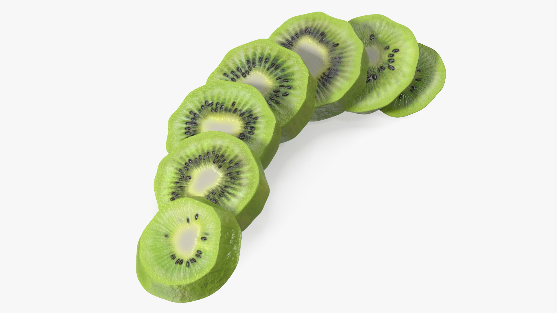 Kiwi Round Slices 3D