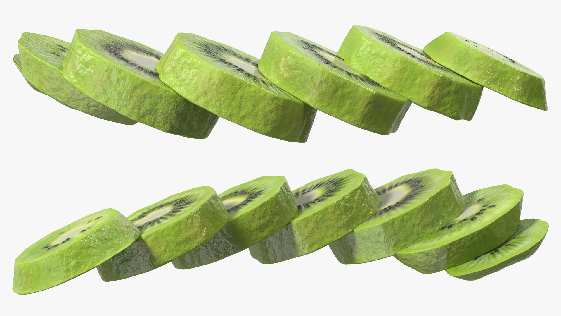 Kiwi Round Slices 3D