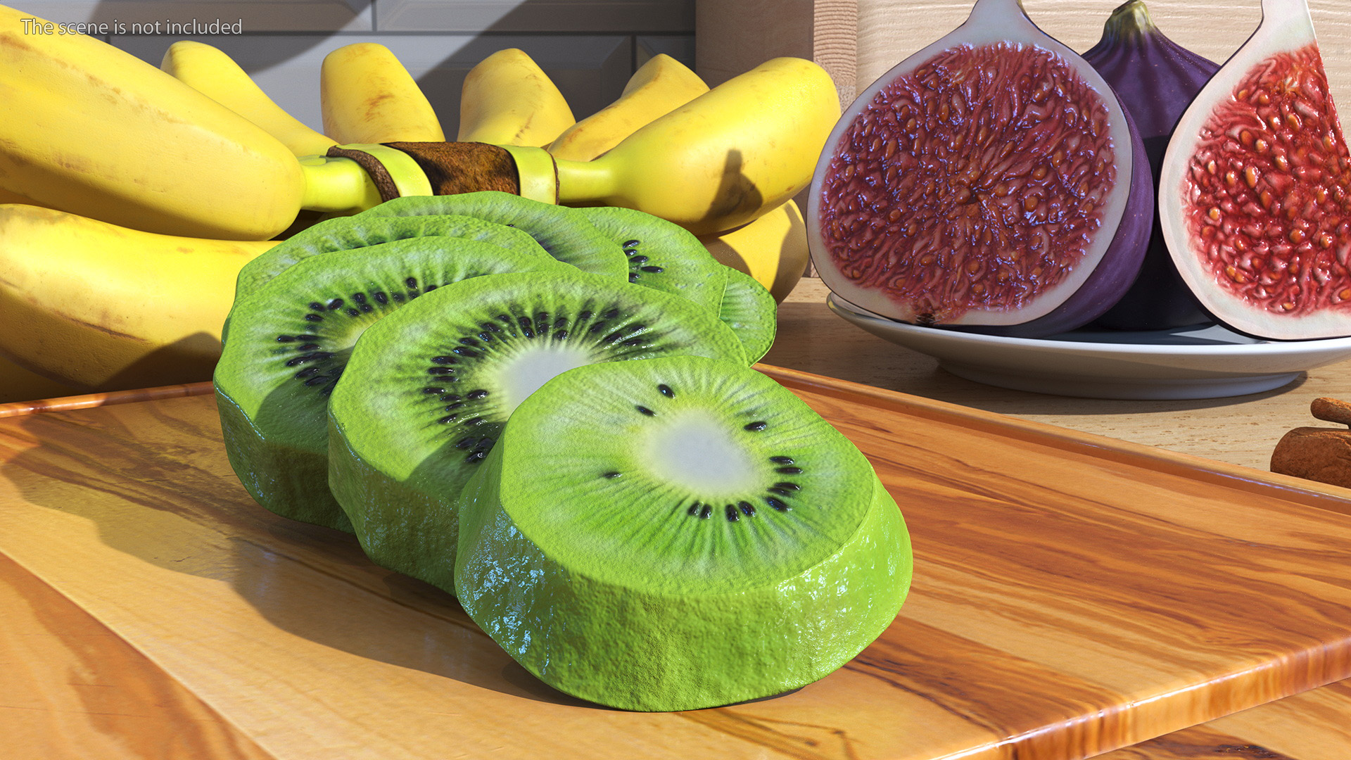 Kiwi Round Slices 3D