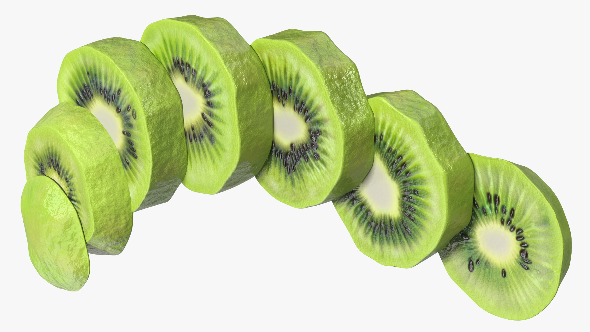 Kiwi Round Slices 3D