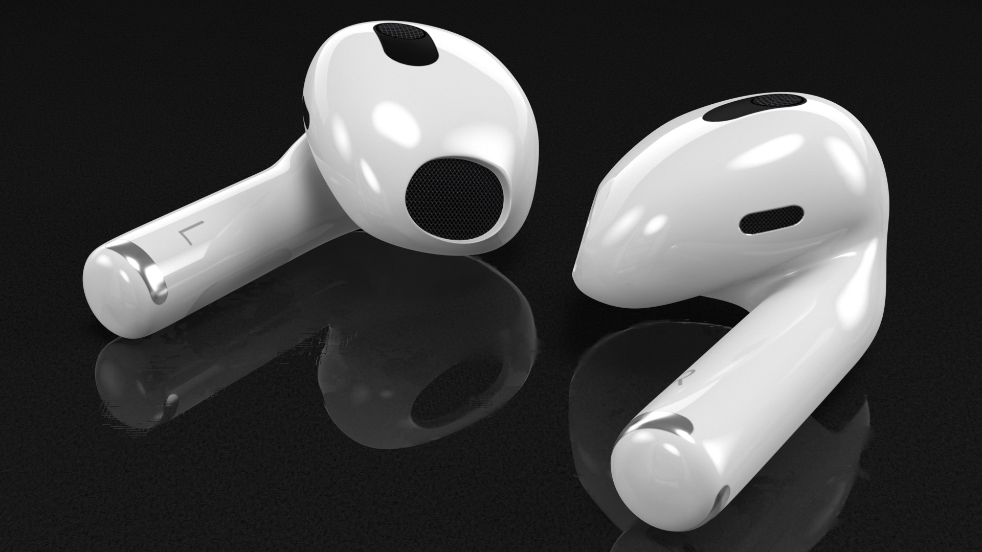 3D Apple AirPods 3 Earbuds model