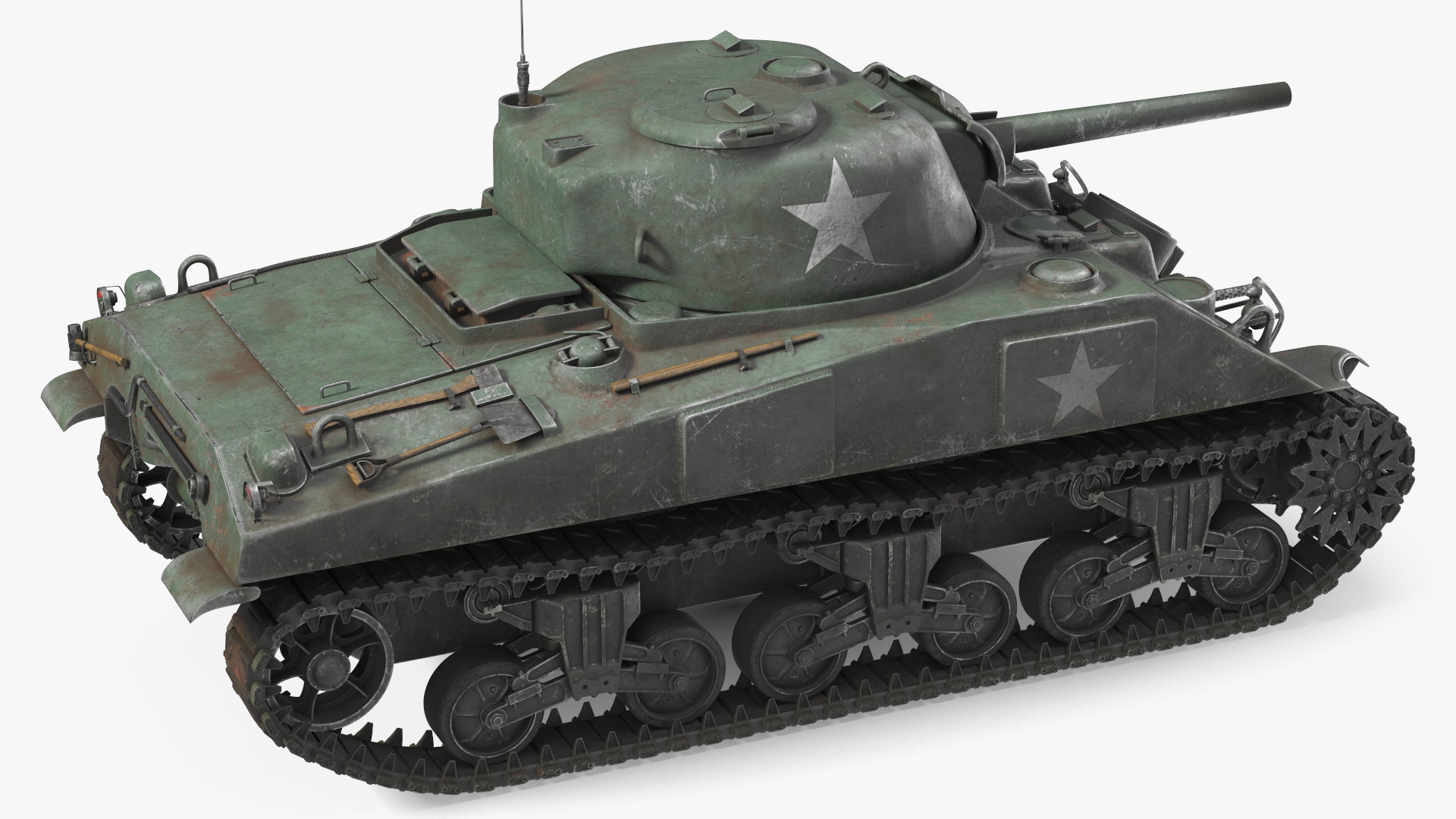 M4 Sherman Combat Tank on Battlefield 3D