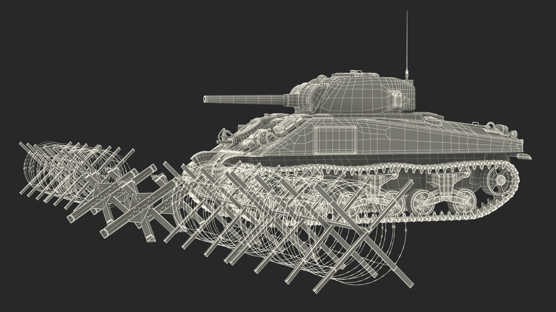 M4 Sherman Combat Tank on Battlefield 3D