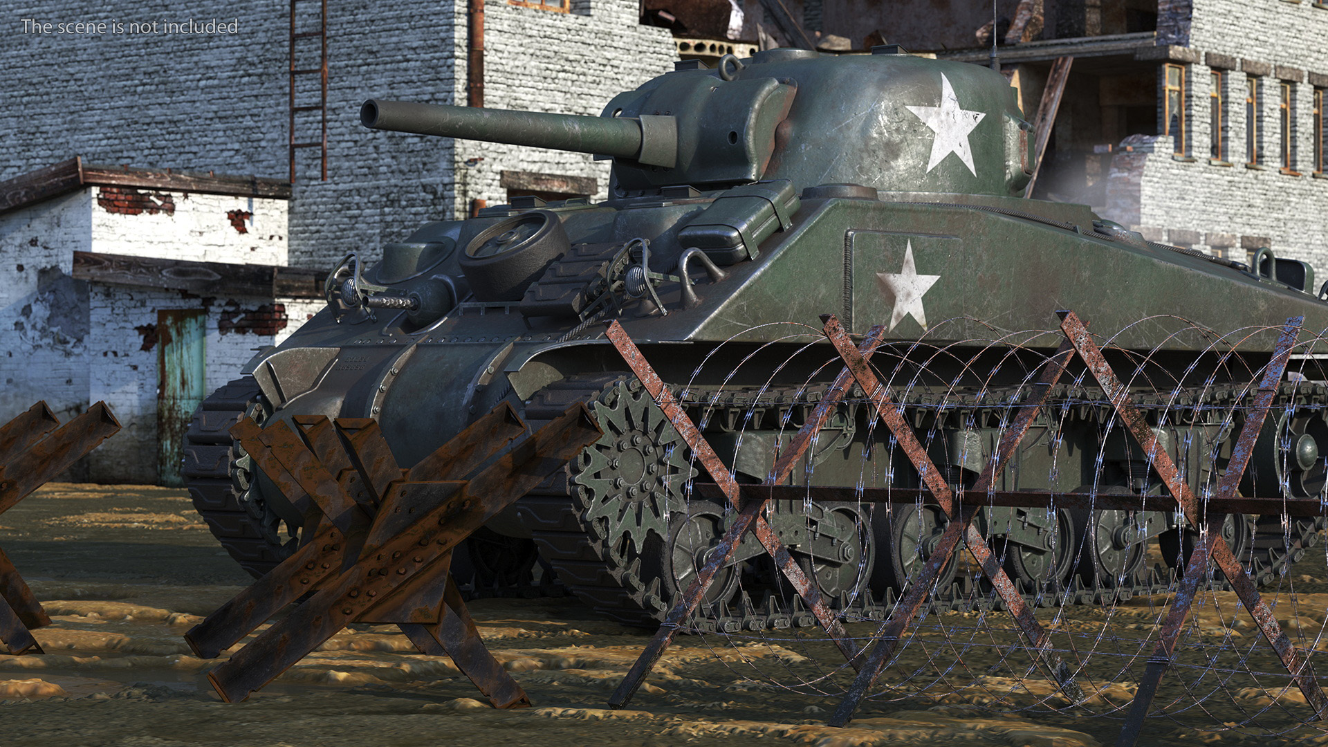 M4 Sherman Combat Tank on Battlefield 3D