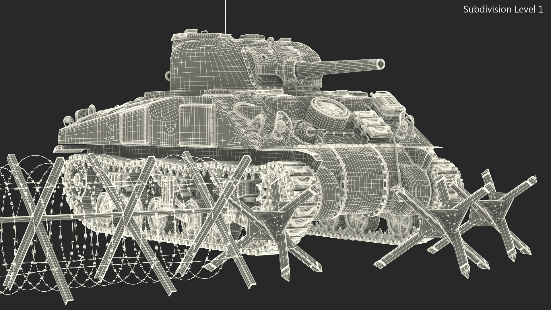 M4 Sherman Combat Tank on Battlefield 3D