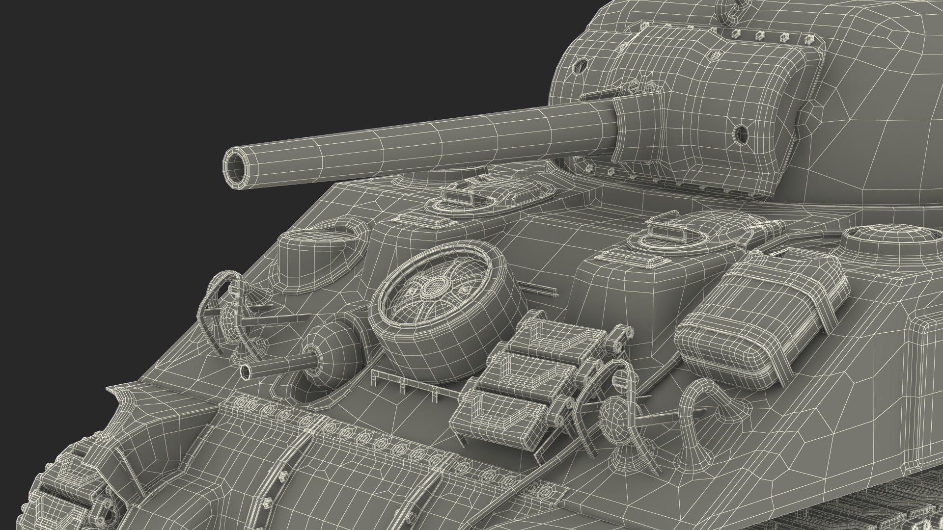 M4 Sherman Combat Tank on Battlefield 3D