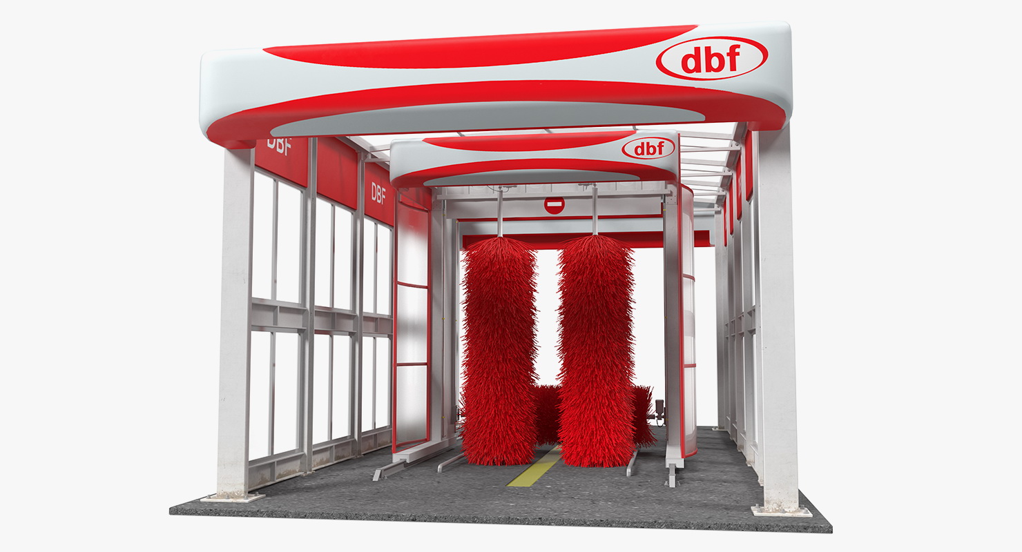 Automatic Car Wash System Fur 3D model