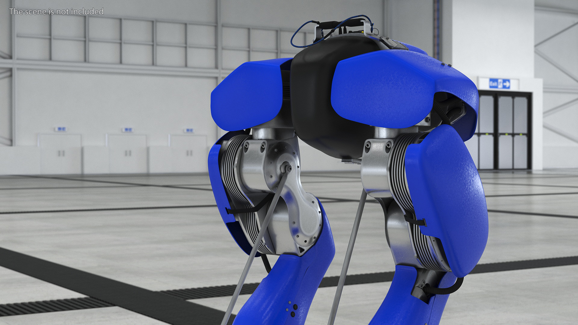 3D Cassie Robot Blue Rigged for Maya model