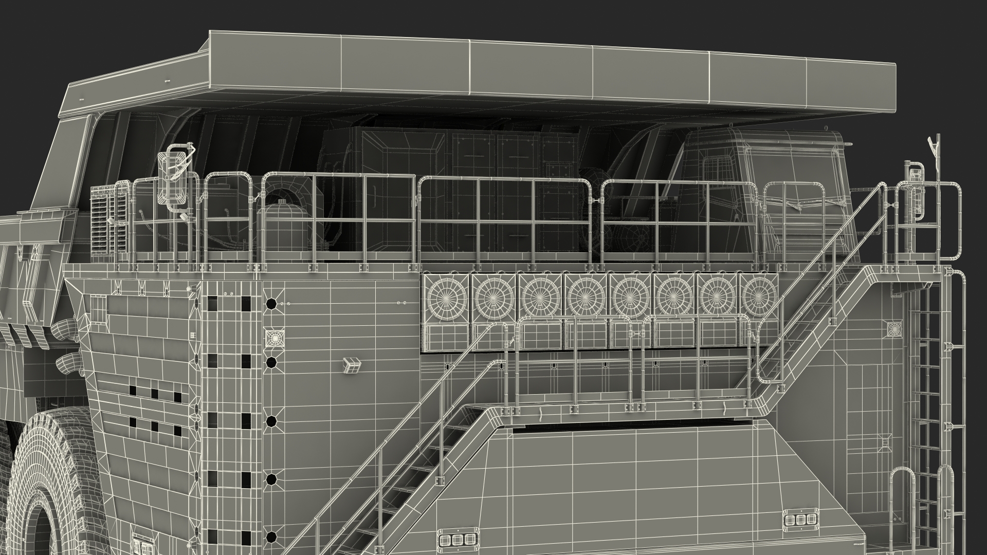 3D Haul Truck Clean Rigged model