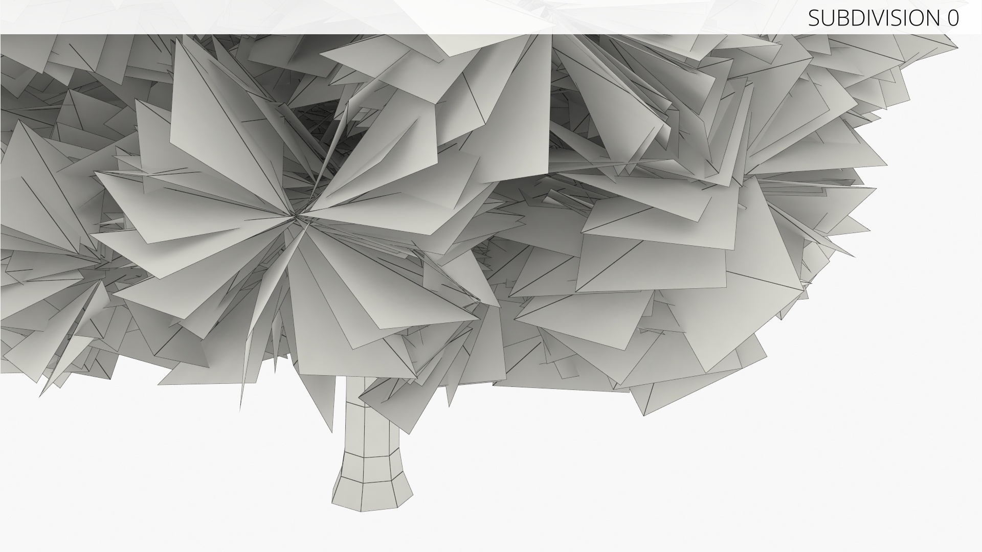 LowPoly Deciduous Leafy Tree Dense Foliage Green - view 8