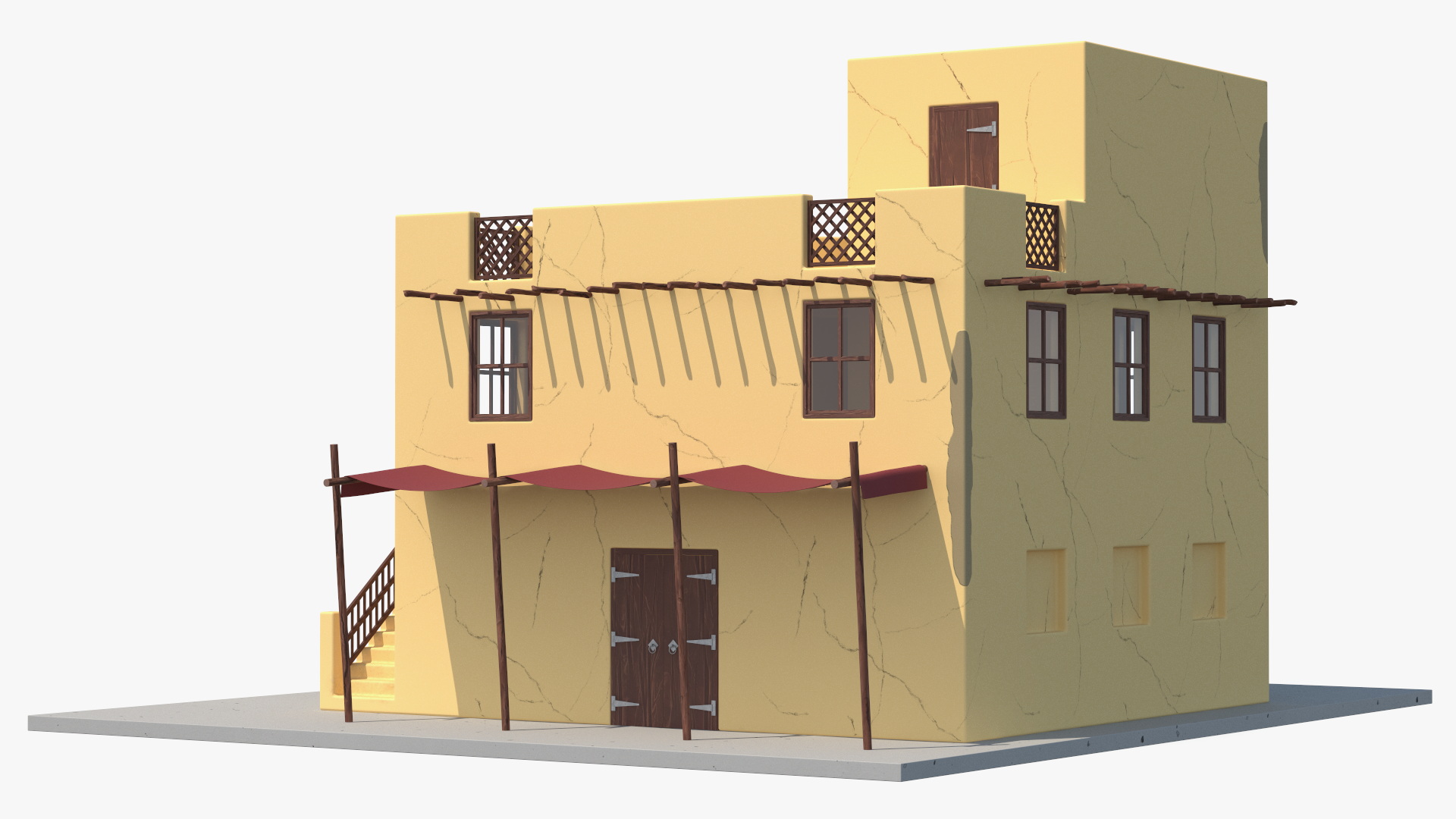 3D model Cartoon Arab House with Circular Construction