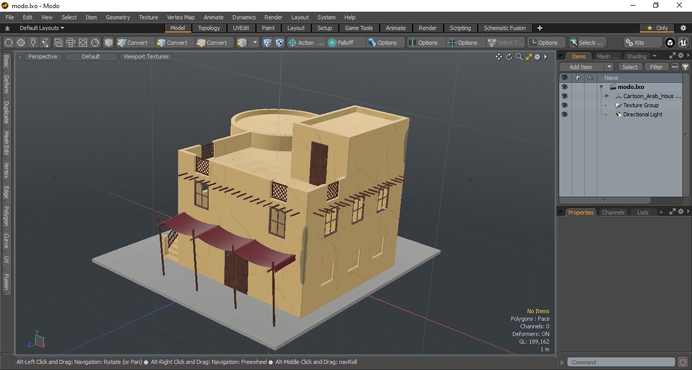 3D model Cartoon Arab House with Circular Construction