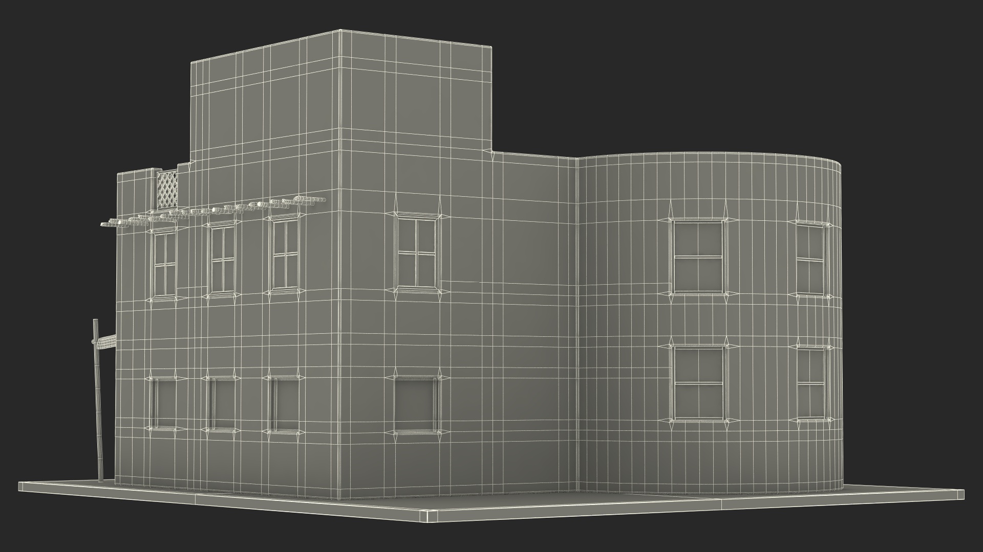 3D model Cartoon Arab House with Circular Construction