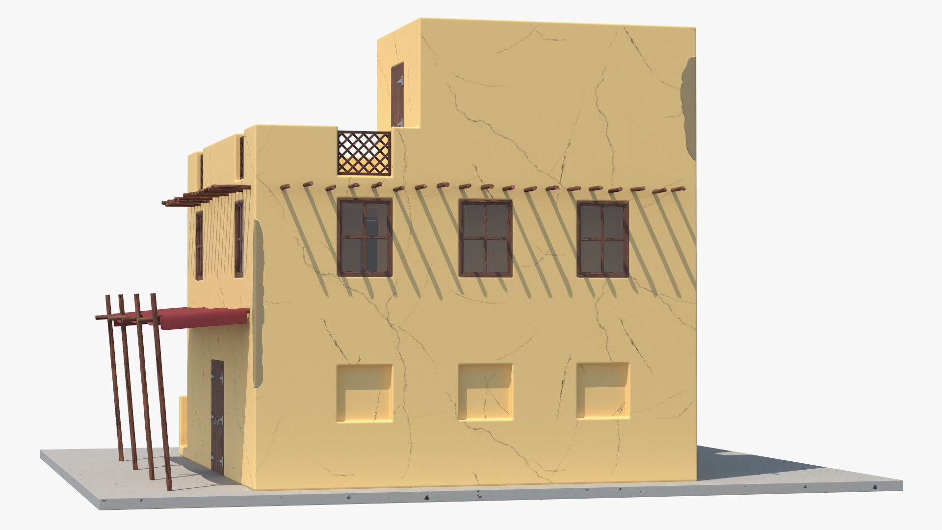 3D model Cartoon Arab House with Circular Construction