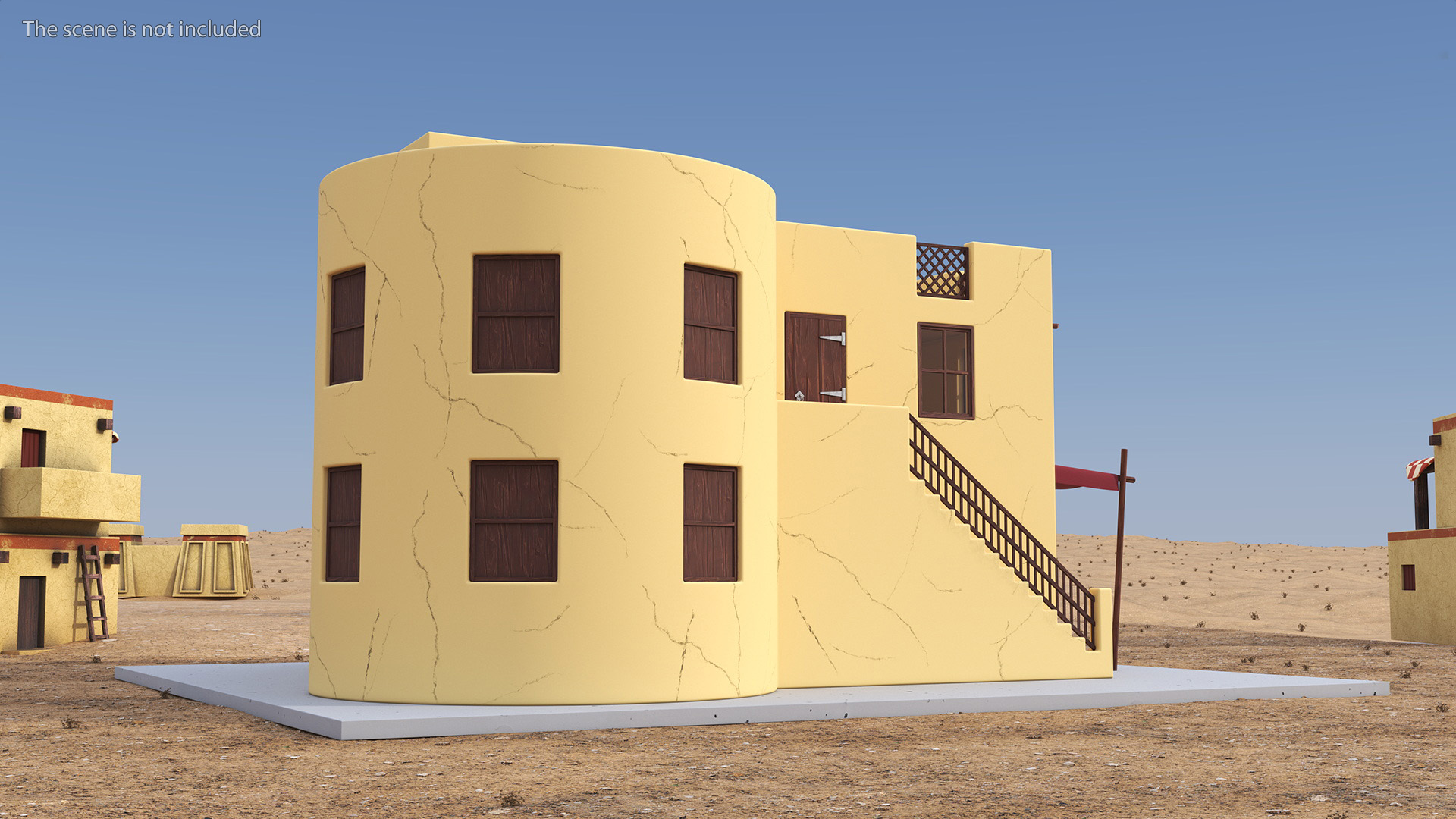 3D model Cartoon Arab House with Circular Construction