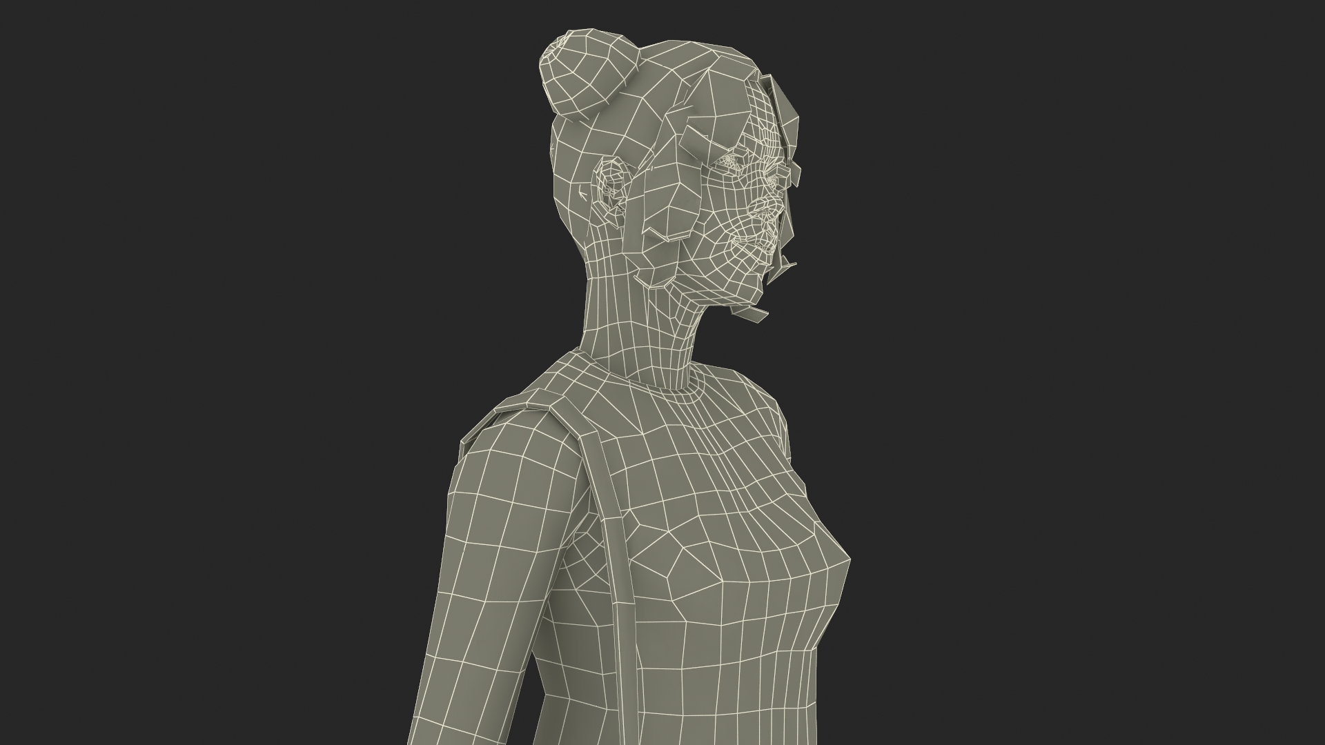 3D model European Woman Street Fashion Style