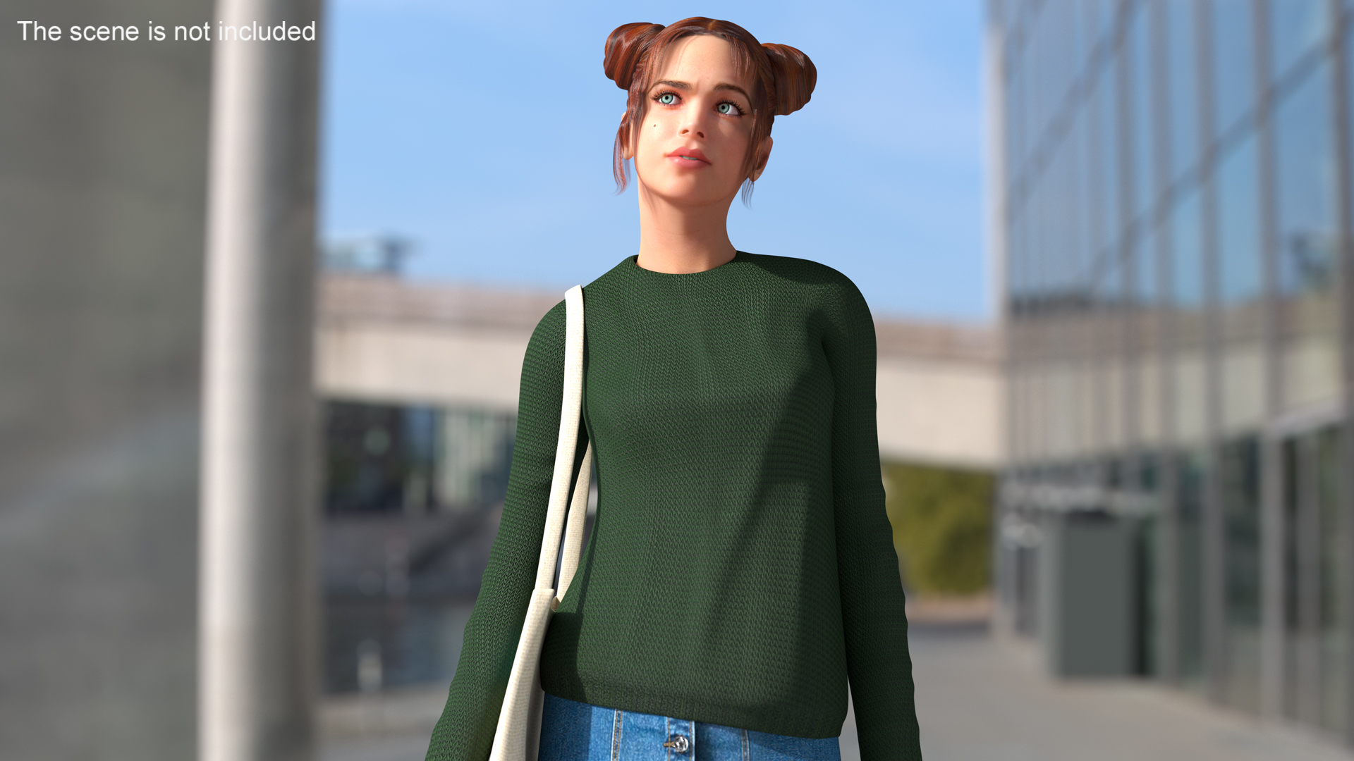 3D model European Woman Street Fashion Style