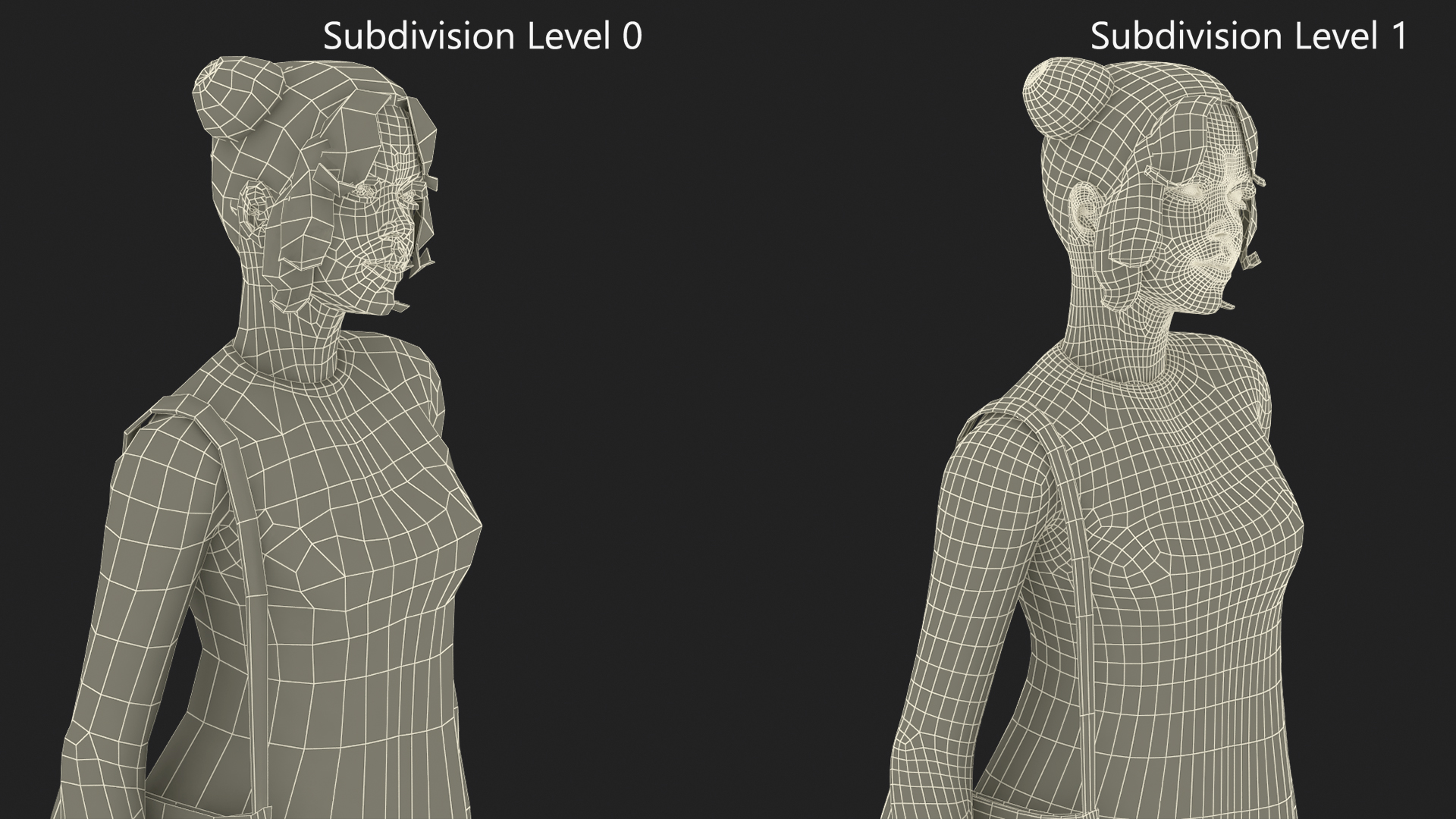 3D model European Woman Street Fashion Style