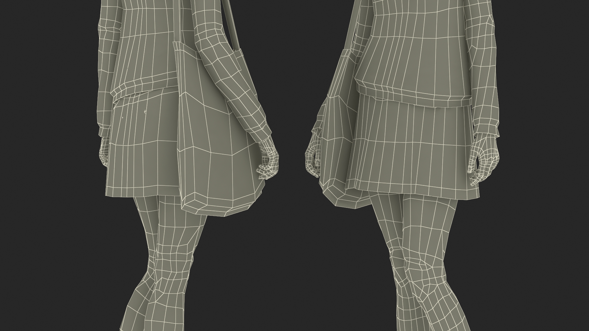 3D model European Woman Street Fashion Style