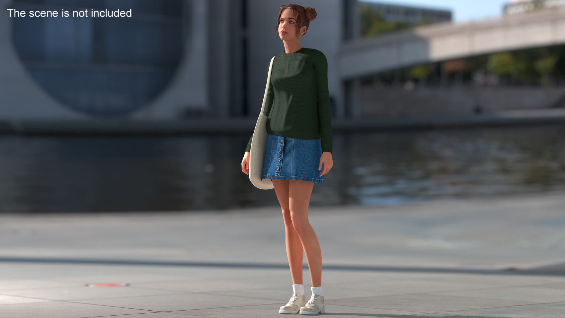 3D model European Woman Street Fashion Style