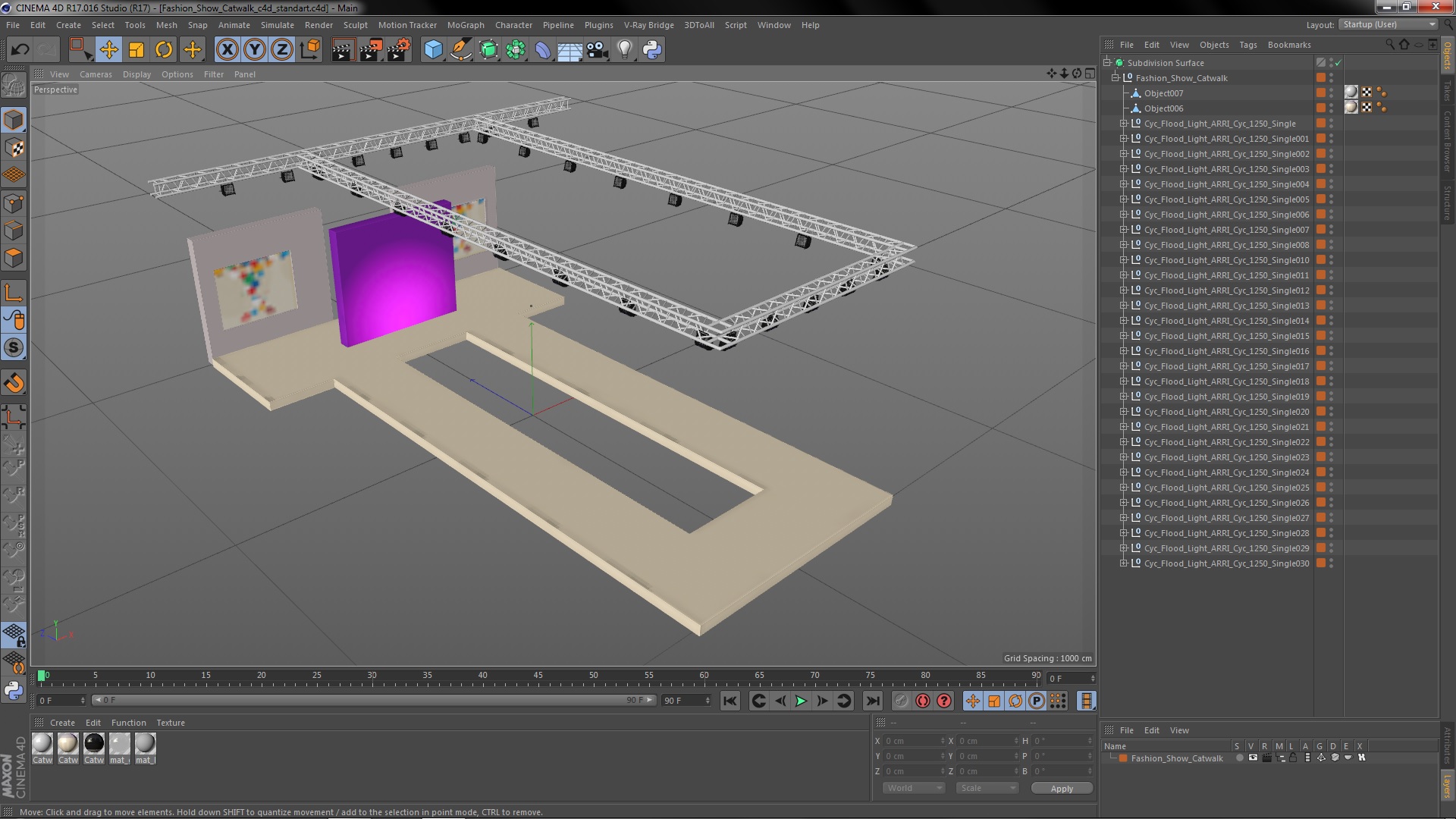 3D model Fashion Show Catwalk