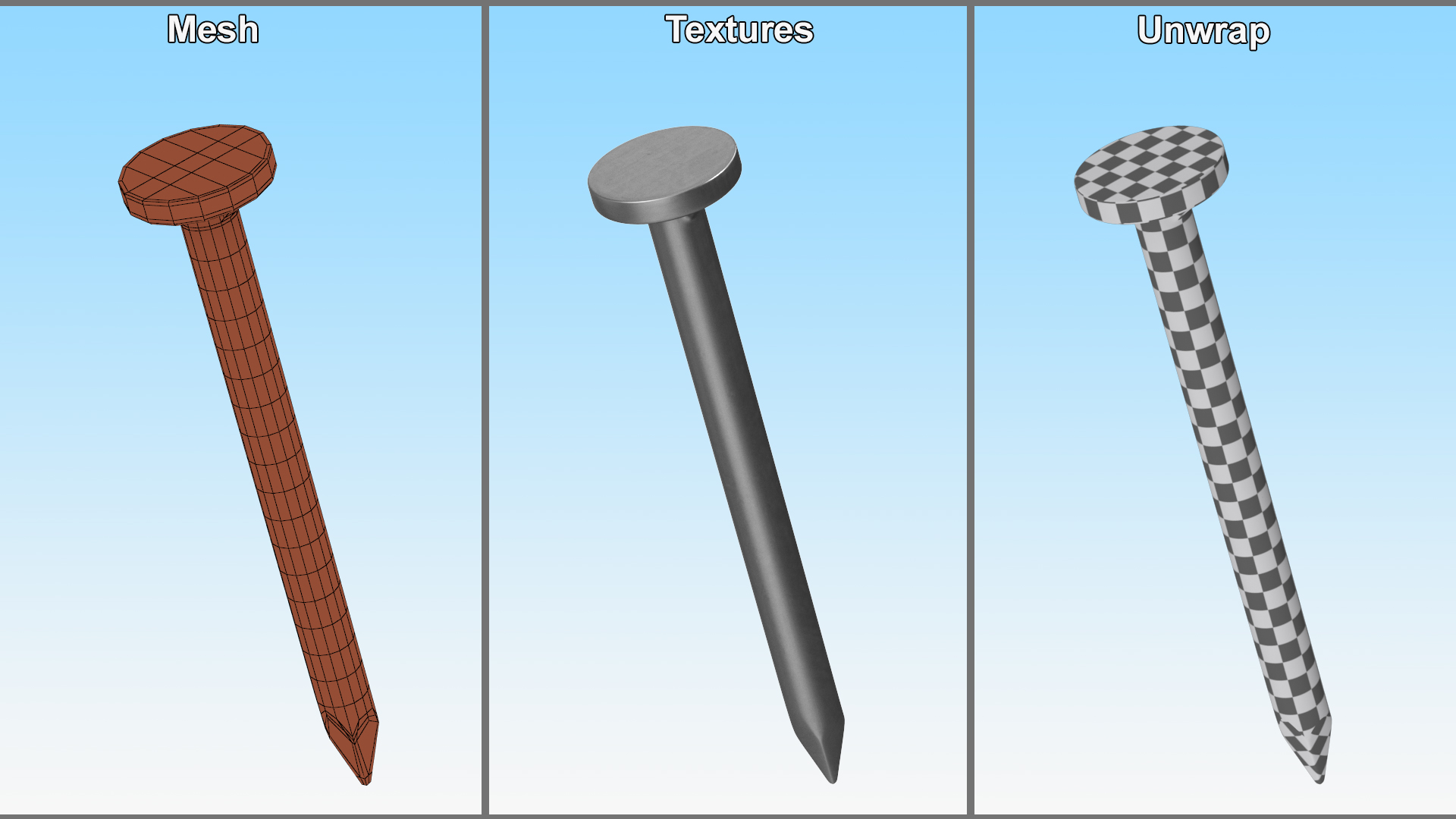 Pin Nails 3D model