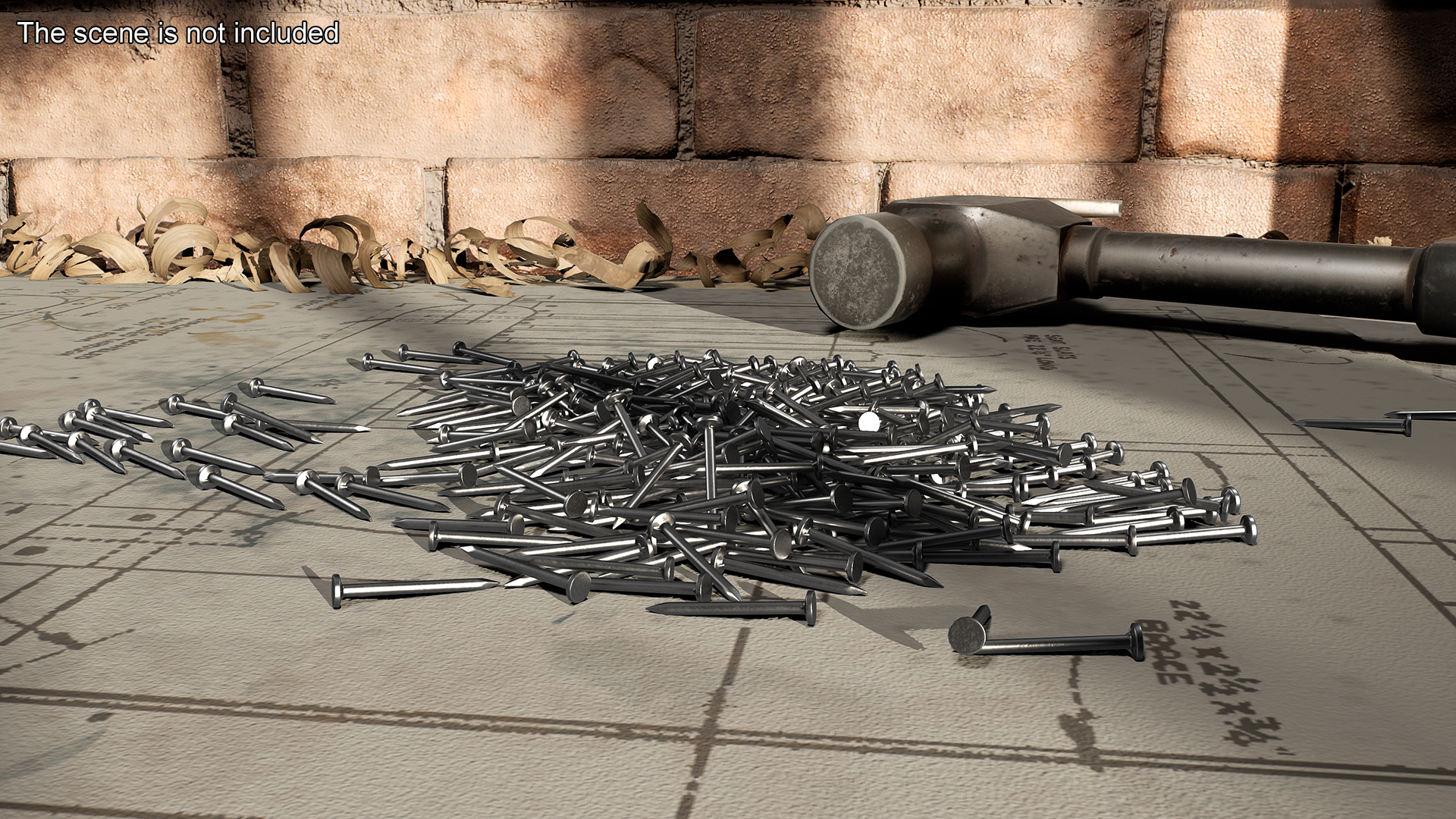 Pin Nails 3D model