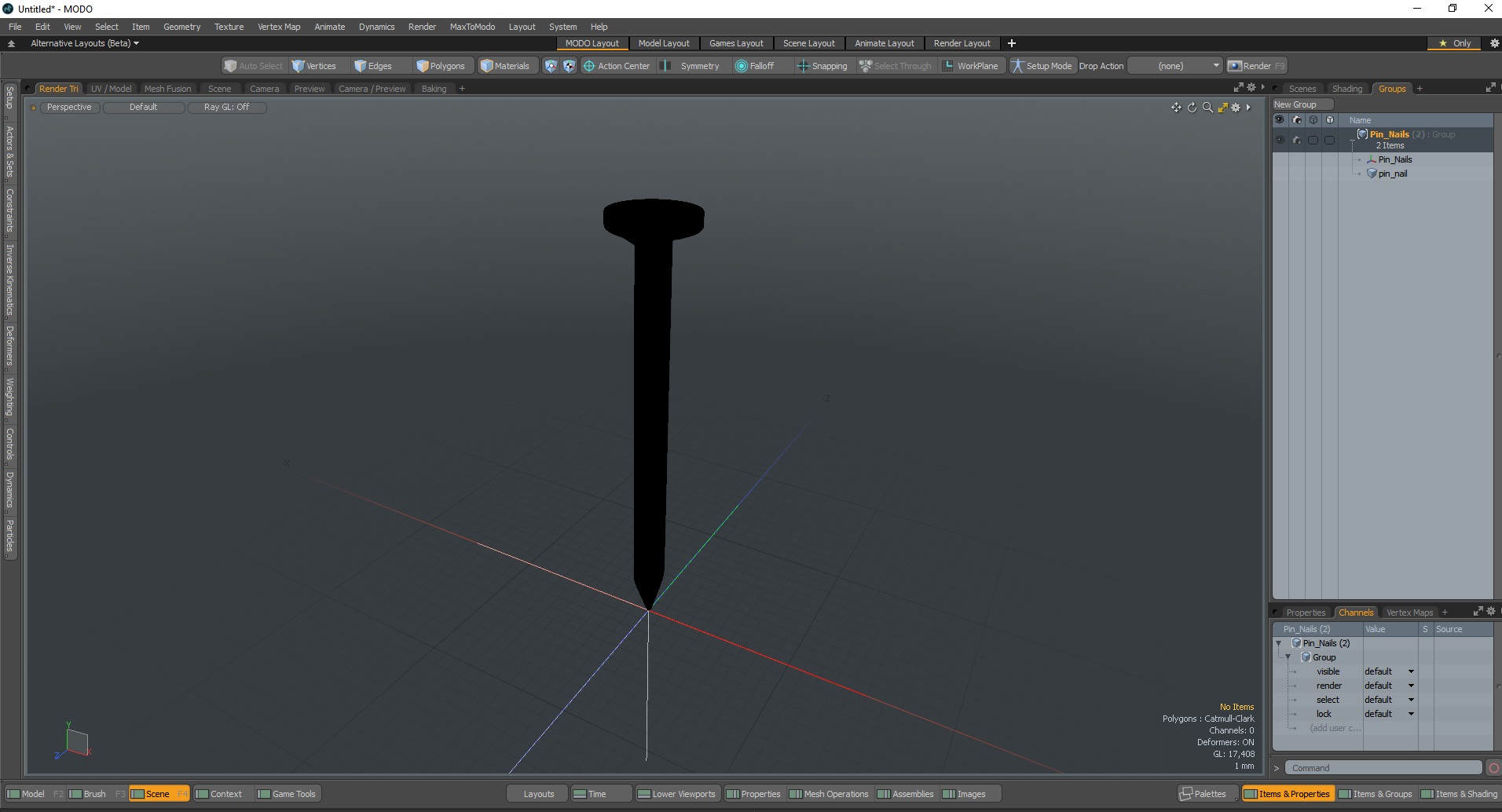 Pin Nails 3D model