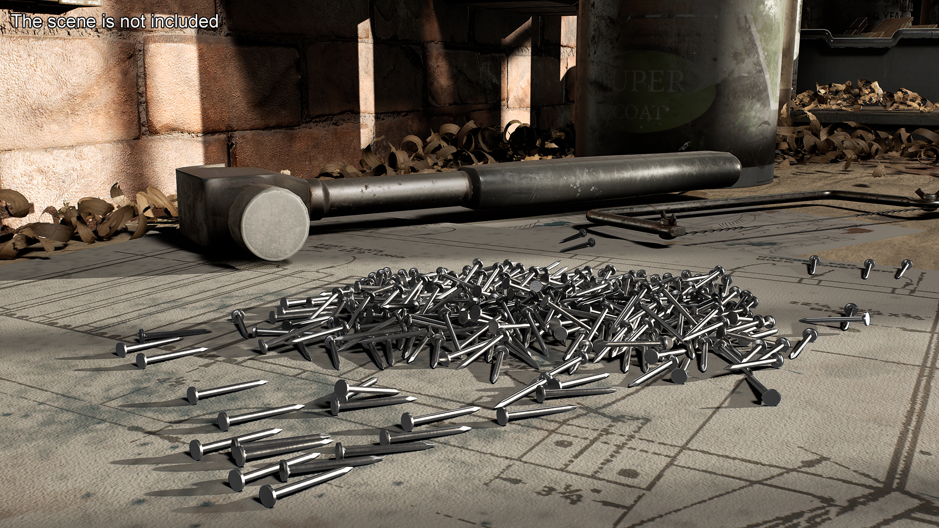 Pin Nails 3D model