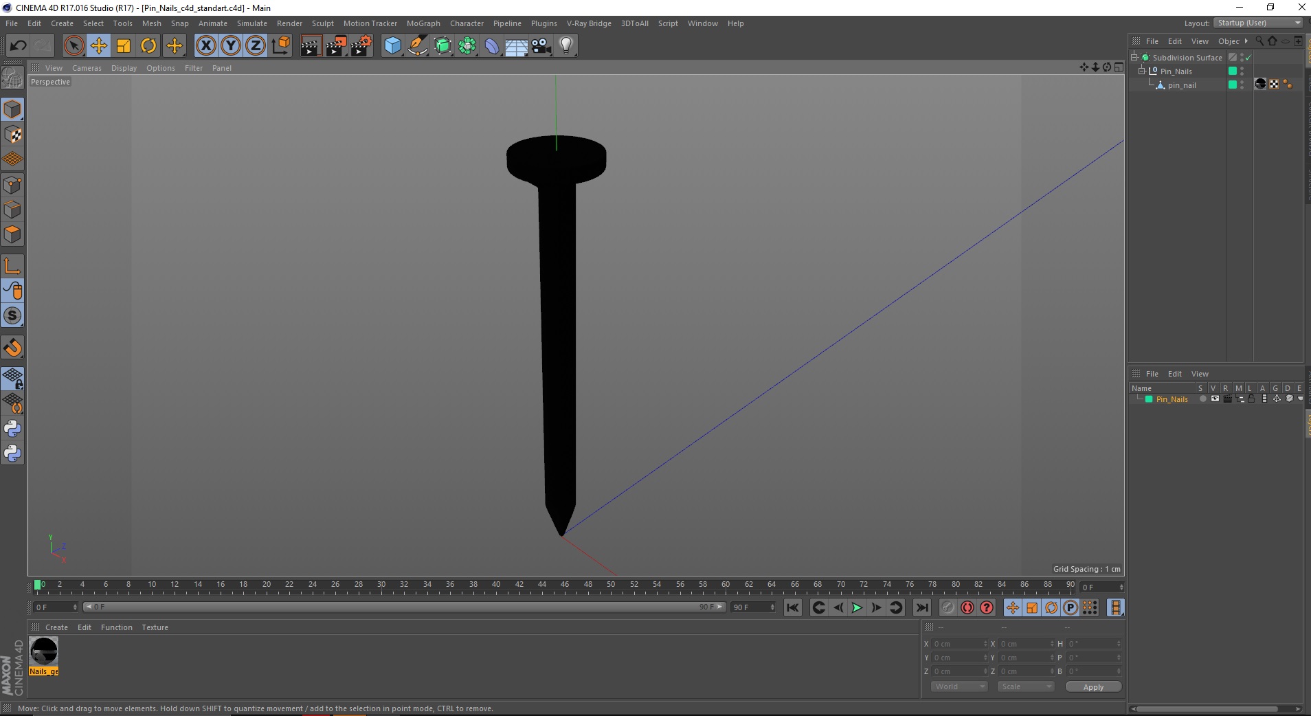Pin Nails 3D model