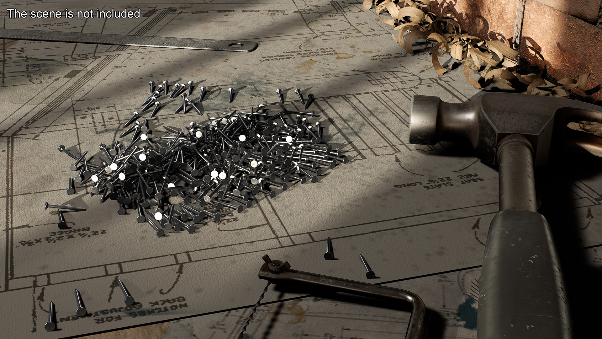 Pin Nails 3D model
