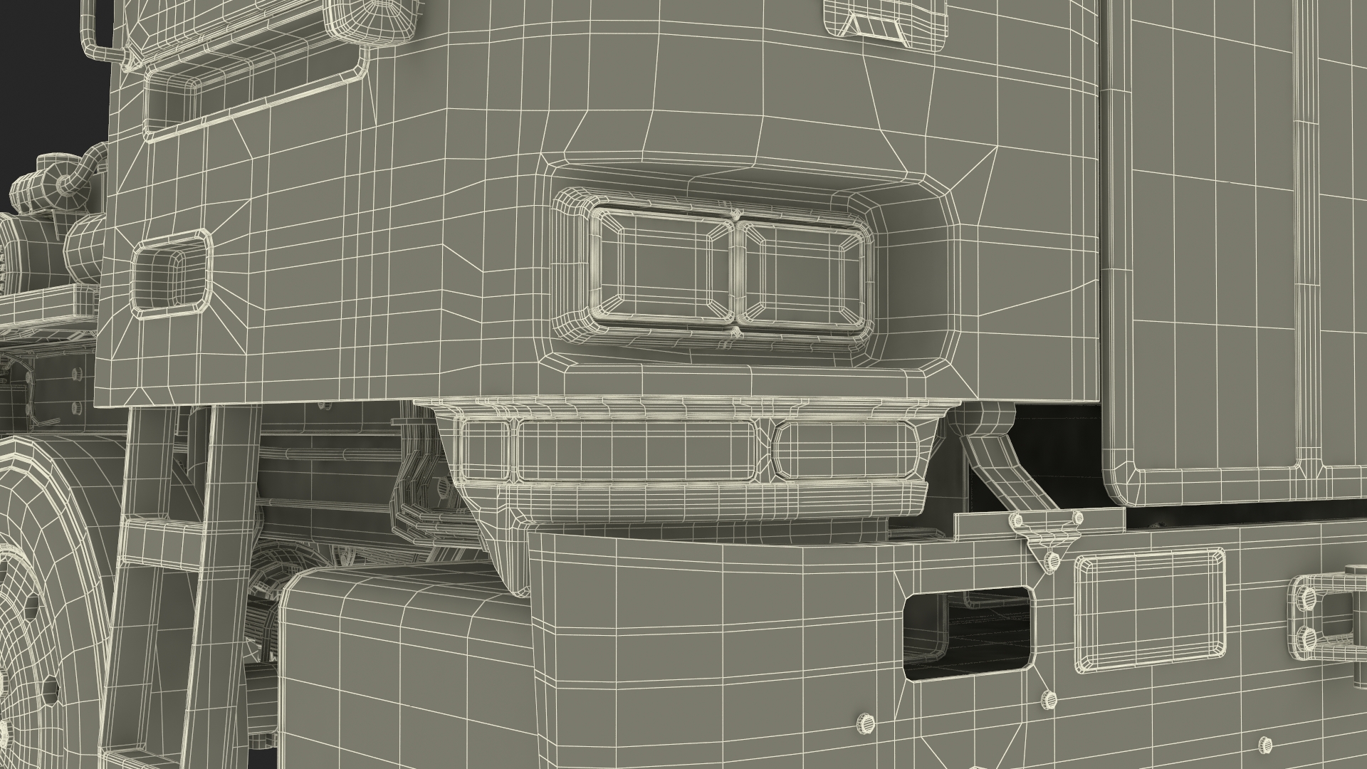 Peterbild 362 Cab Over for Transporter Erector Loader Rigged for Maya 3D model