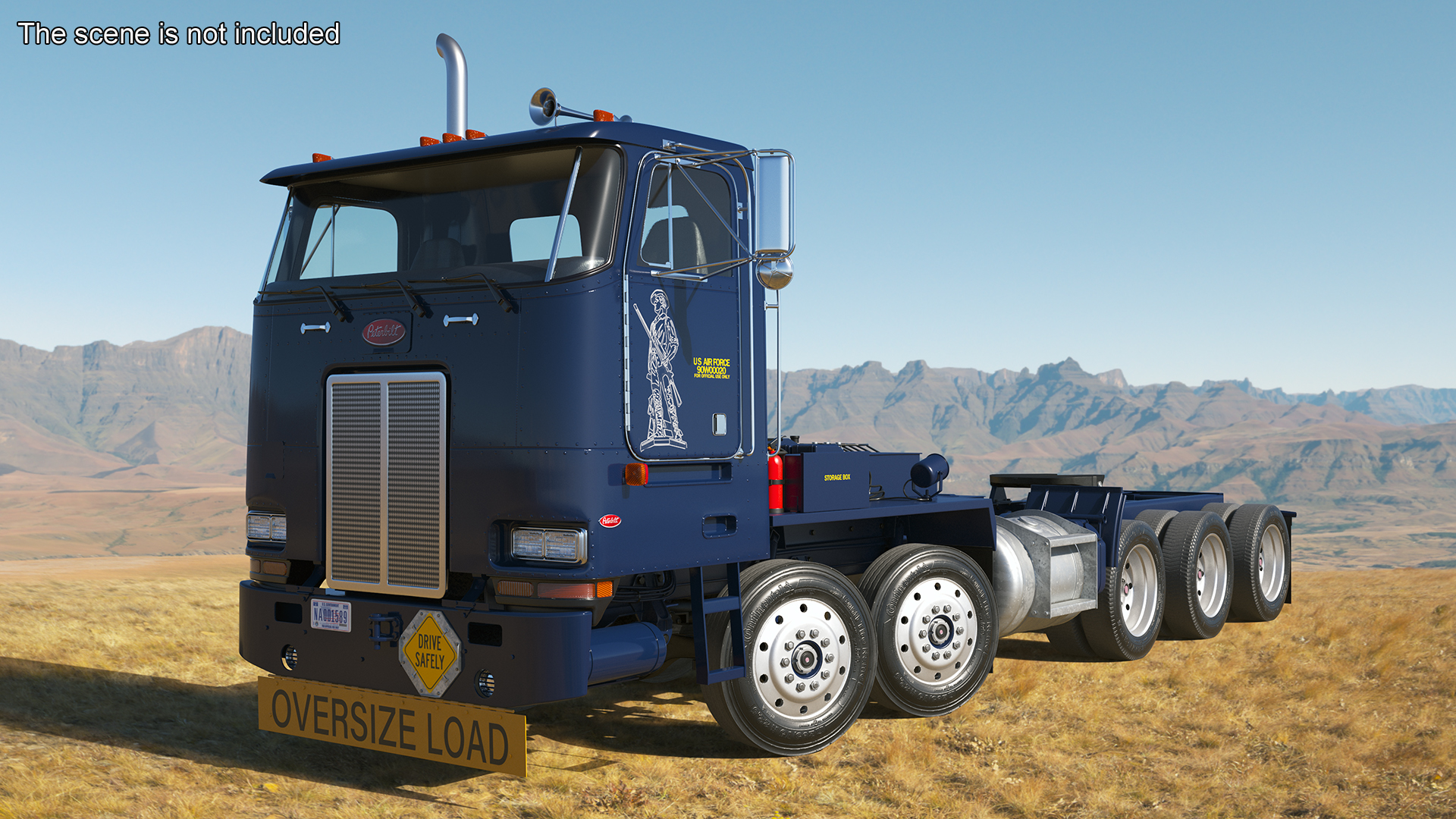 Peterbild 362 Cab Over for Transporter Erector Loader Rigged for Maya 3D model