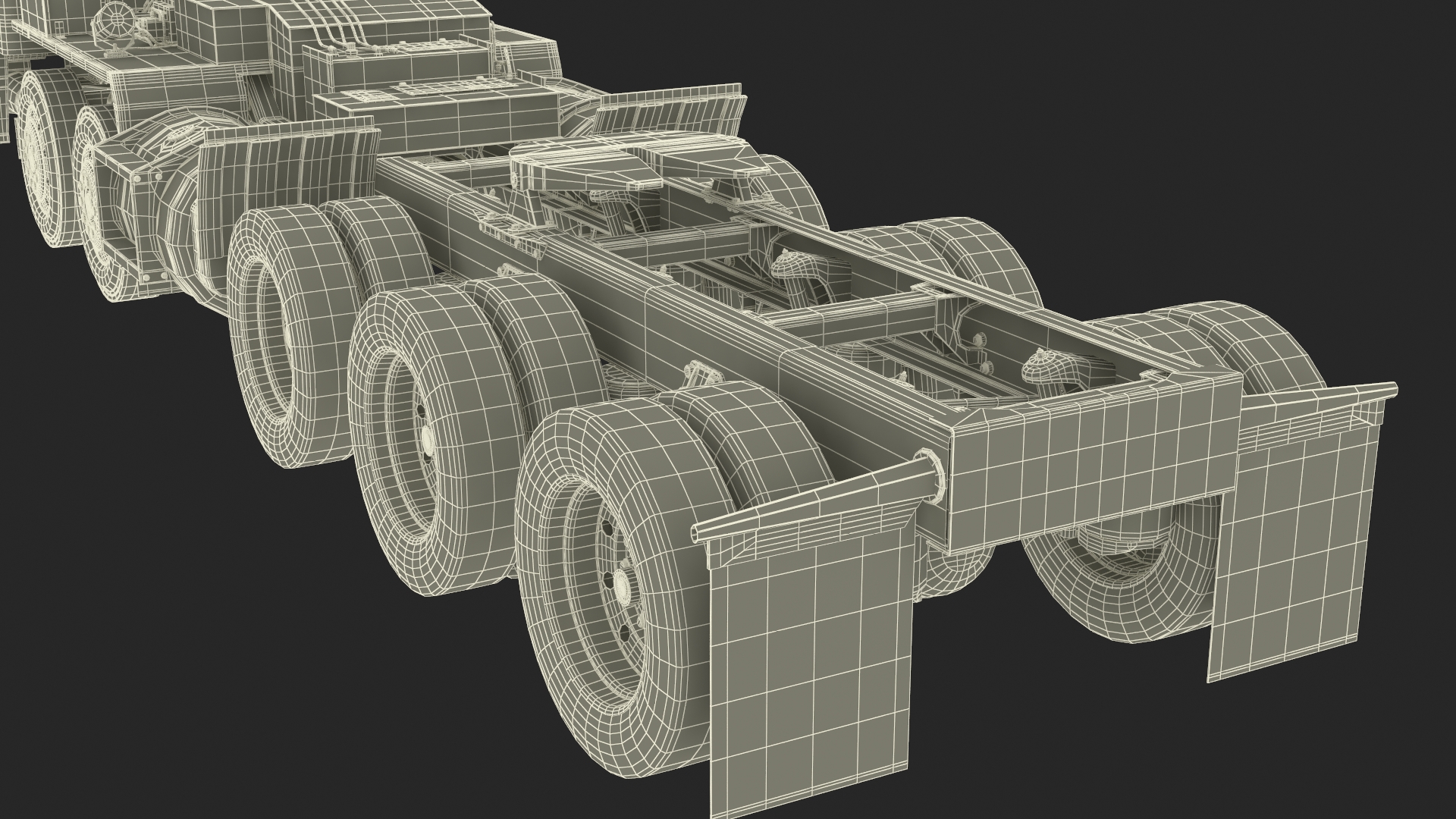 Peterbild 362 Cab Over for Transporter Erector Loader Rigged for Maya 3D model