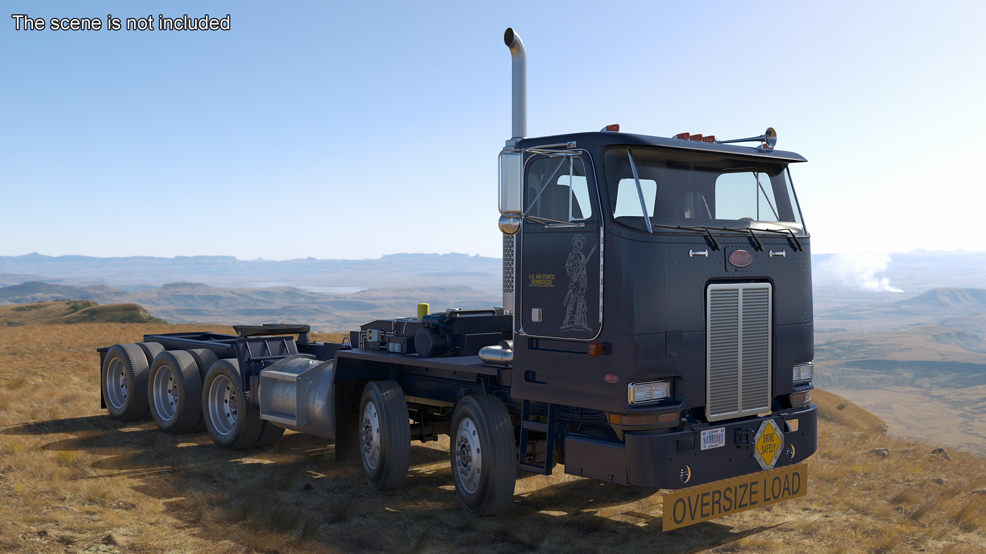 Peterbild 362 Cab Over for Transporter Erector Loader Rigged for Maya 3D model