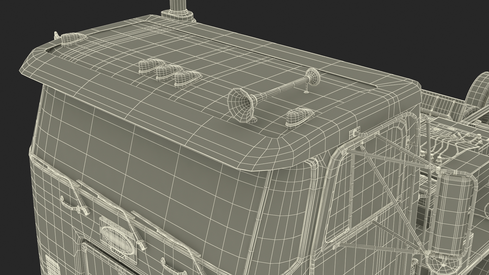 Peterbild 362 Cab Over for Transporter Erector Loader Rigged for Maya 3D model