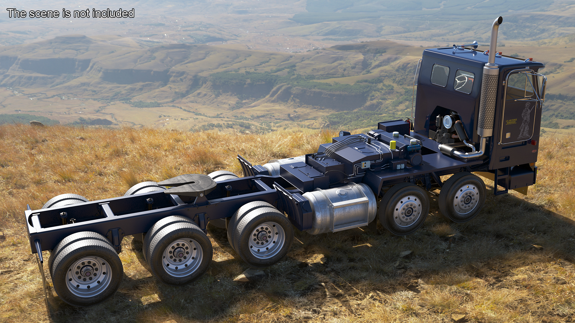 Peterbild 362 Cab Over for Transporter Erector Loader Rigged for Maya 3D model